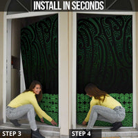 New Zealand Maori Kowhaiwhai Door Cover Kakariki Maui and Mangopare - Polynesian Pride