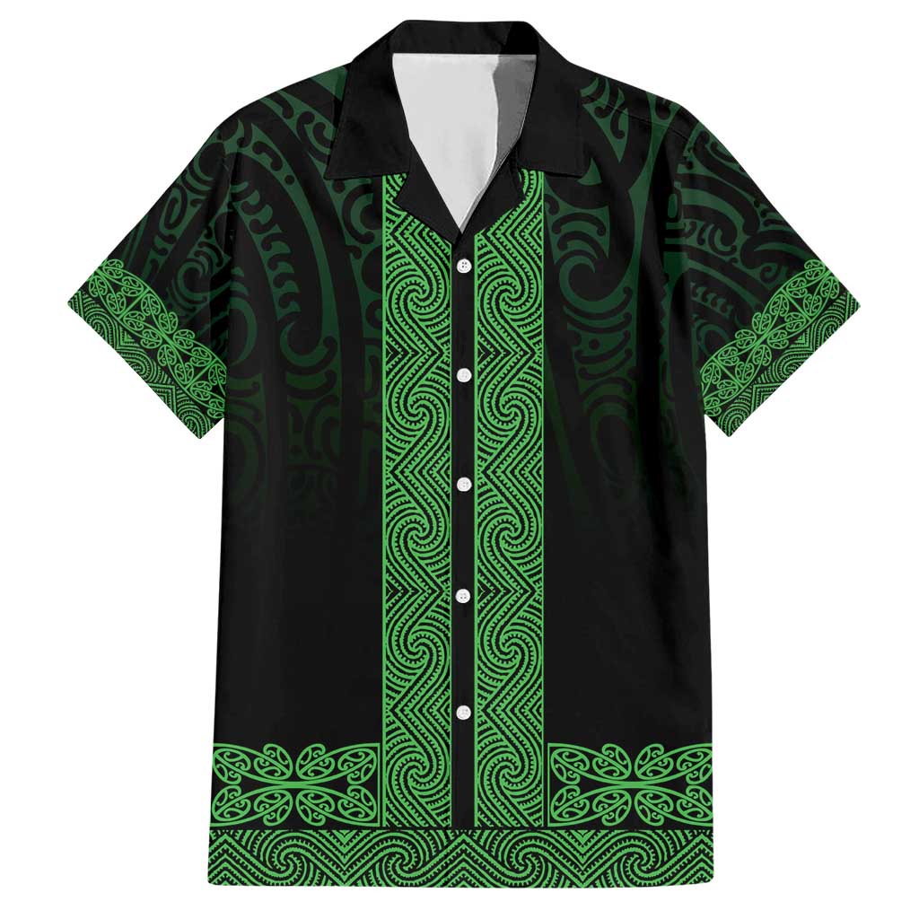 New Zealand Maori Kowhaiwhai Hawaiian Shirt Kakariki Maui and Mangopare