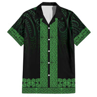 New Zealand Maori Kowhaiwhai Hawaiian Shirt Kakariki Maui and Mangopare