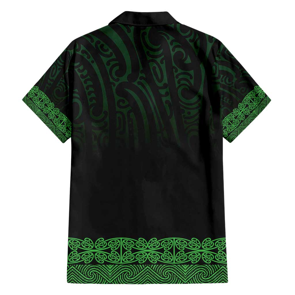 New Zealand Maori Kowhaiwhai Hawaiian Shirt Kakariki Maui and Mangopare