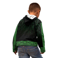 New Zealand Maori Kowhaiwhai Kid Hoodie Kakariki Maui and Mangopare