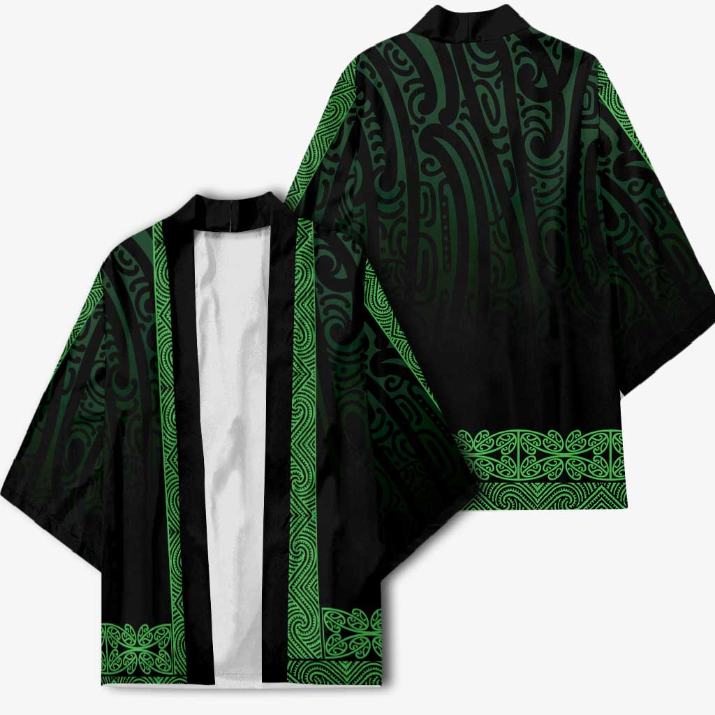 New Zealand Maori Kowhaiwhai Kimono Kakariki Maui and Mangopare - Polynesian Pride