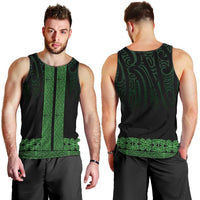 New Zealand Maori Kowhaiwhai Men Tank Top Kakariki Maui and Mangopare
