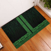 New Zealand Maori Kowhaiwhai Rubber Doormat Kakariki Maui and Mangopare