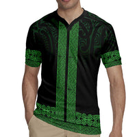 New Zealand Maori Kowhaiwhai Rugby Jersey Kakariki Maui and Mangopare