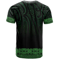 New Zealand Maori Kowhaiwhai T Shirt Kakariki Maui and Mangopare
