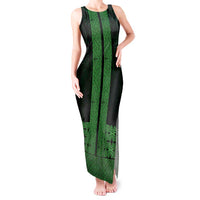 New Zealand Maori Kowhaiwhai Tank Maxi Dress Kakariki Maui and Mangopare