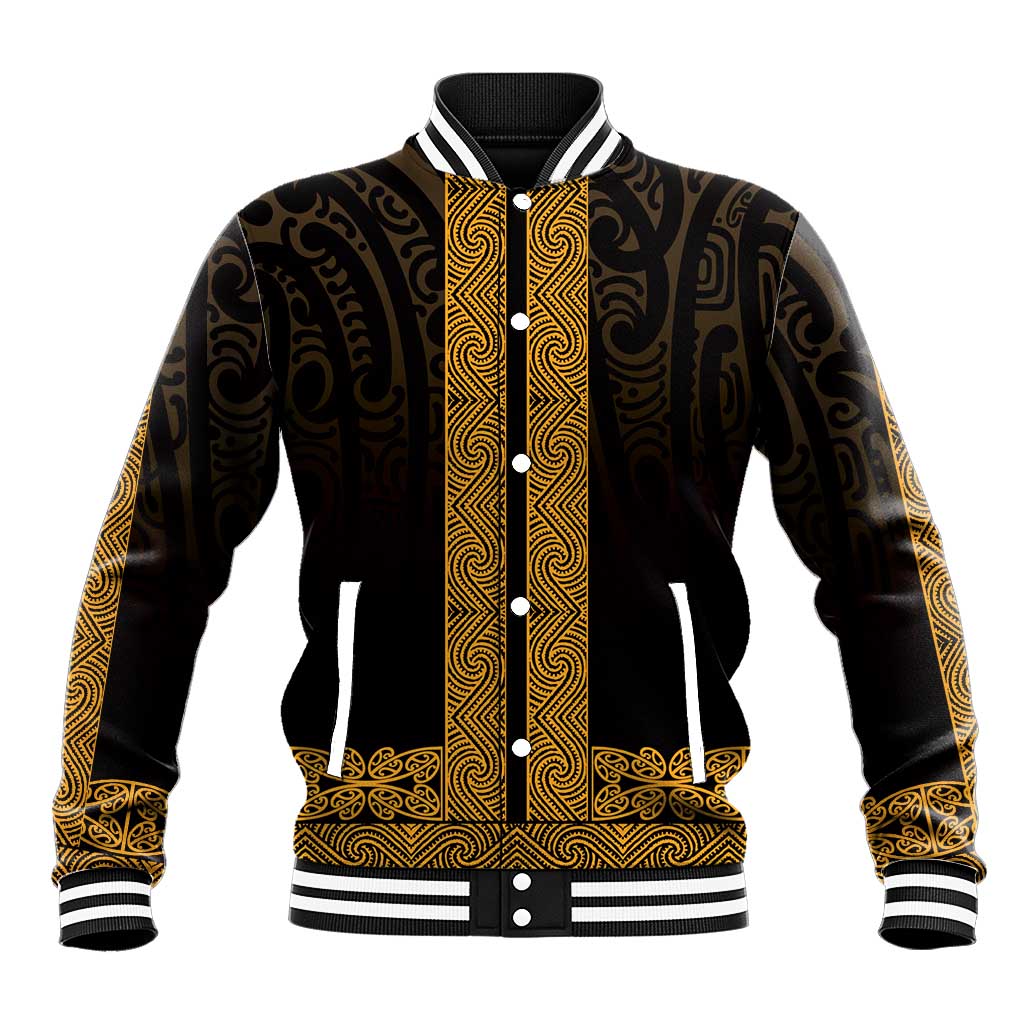 New Zealand Maori Kowhaiwhai Baseball Jacket Karaka Maui and Mangopare