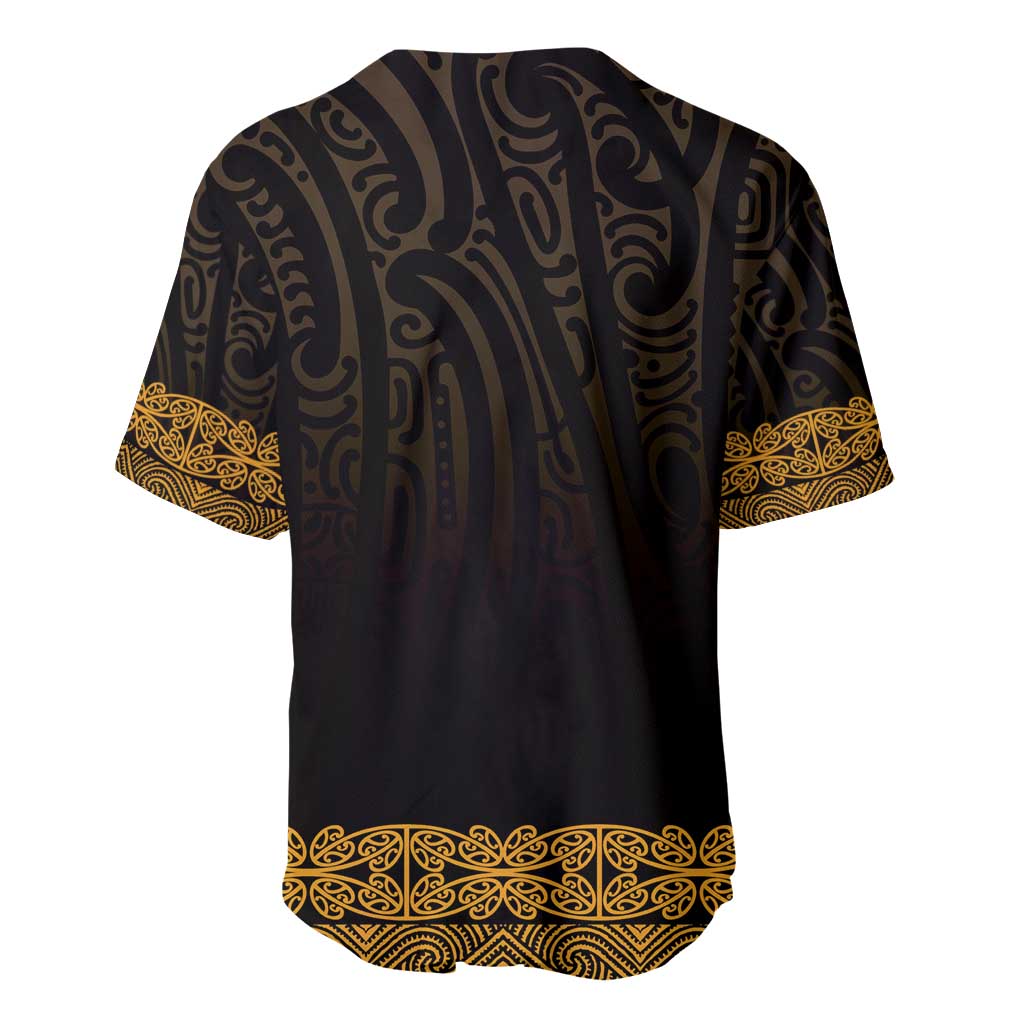 New Zealand Maori Kowhaiwhai Baseball Jersey Karaka Maui and Mangopare