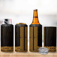 New Zealand Maori Kowhaiwhai 4 in 1 Can Cooler Tumbler Karaka Maui and Mangopare