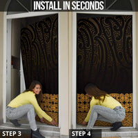 New Zealand Maori Kowhaiwhai Door Cover Karaka Maui and Mangopare - Polynesian Pride