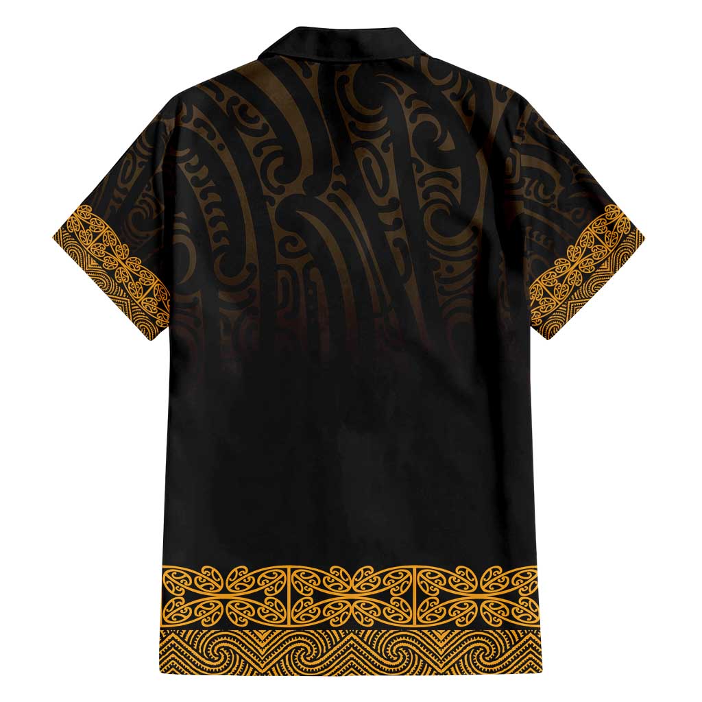 New Zealand Maori Kowhaiwhai Family Matching Off Shoulder Short Dress and Hawaiian Shirt Karaka Maui and Mangopare