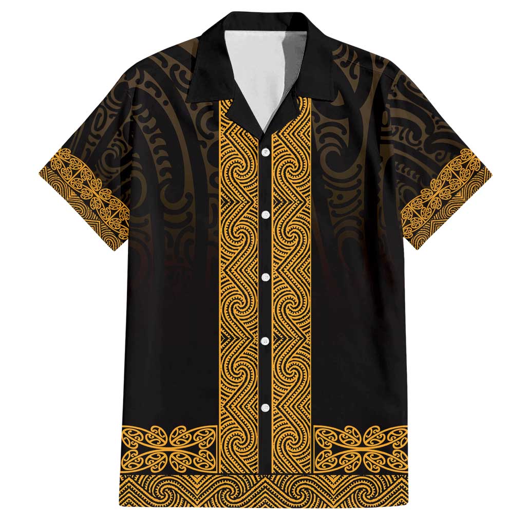 New Zealand Maori Kowhaiwhai Family Matching Puletasi and Hawaiian Shirt Karaka Maui and Mangopare