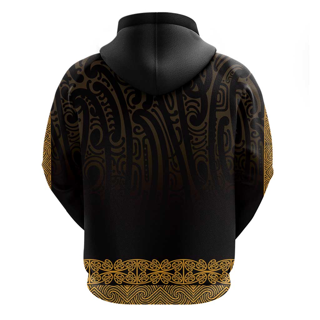 New Zealand Maori Kowhaiwhai Hoodie Karaka Maui and Mangopare