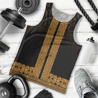 New Zealand Maori Kowhaiwhai Men Tank Top Karaka Maui and Mangopare