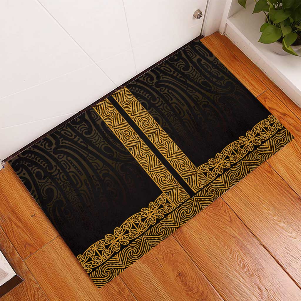 New Zealand Maori Kowhaiwhai Rubber Doormat Karaka Maui and Mangopare