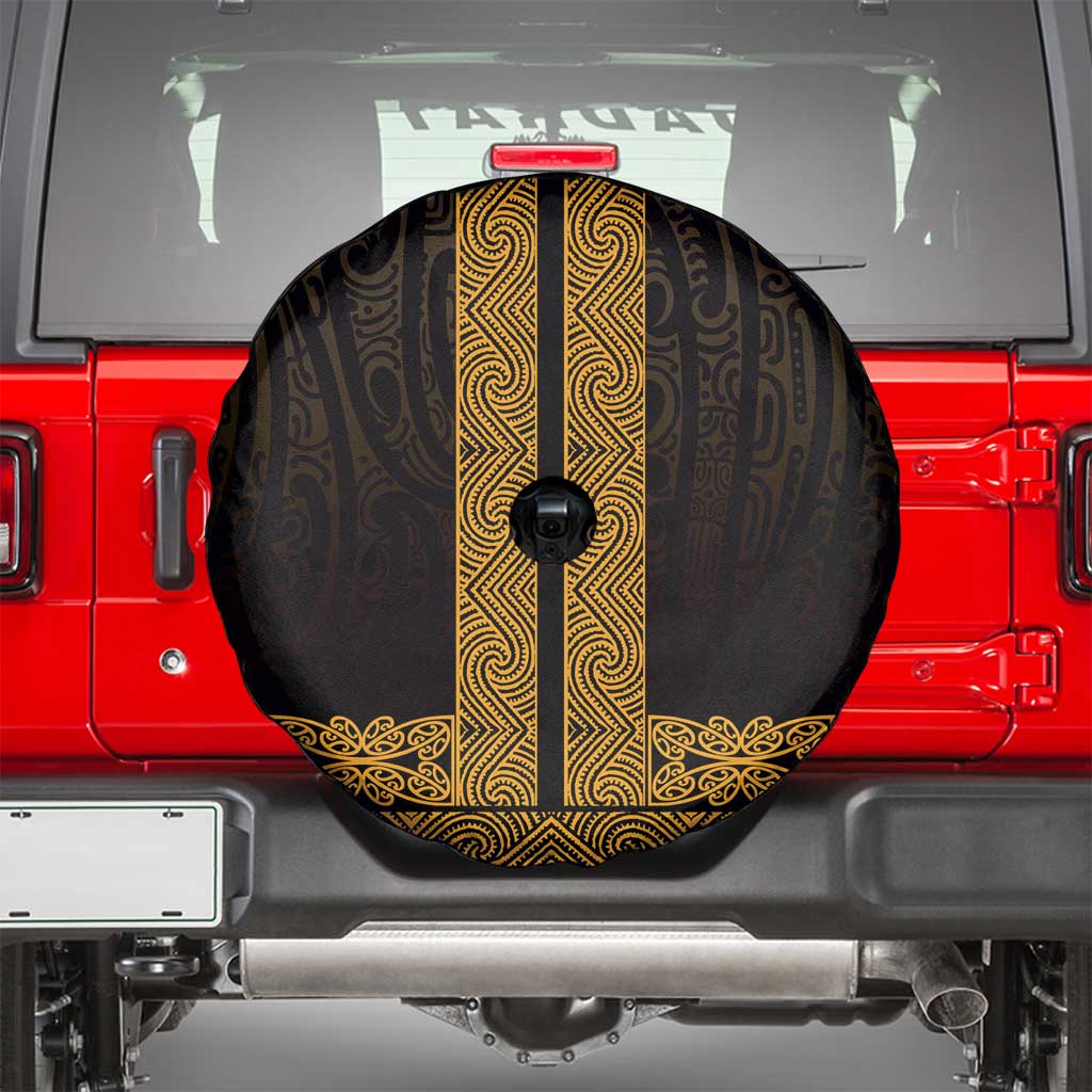 New Zealand Maori Kowhaiwhai Spare Tire Cover Karaka Maui and Mangopare