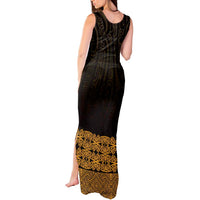 New Zealand Maori Kowhaiwhai Tank Maxi Dress Karaka Maui and Mangopare