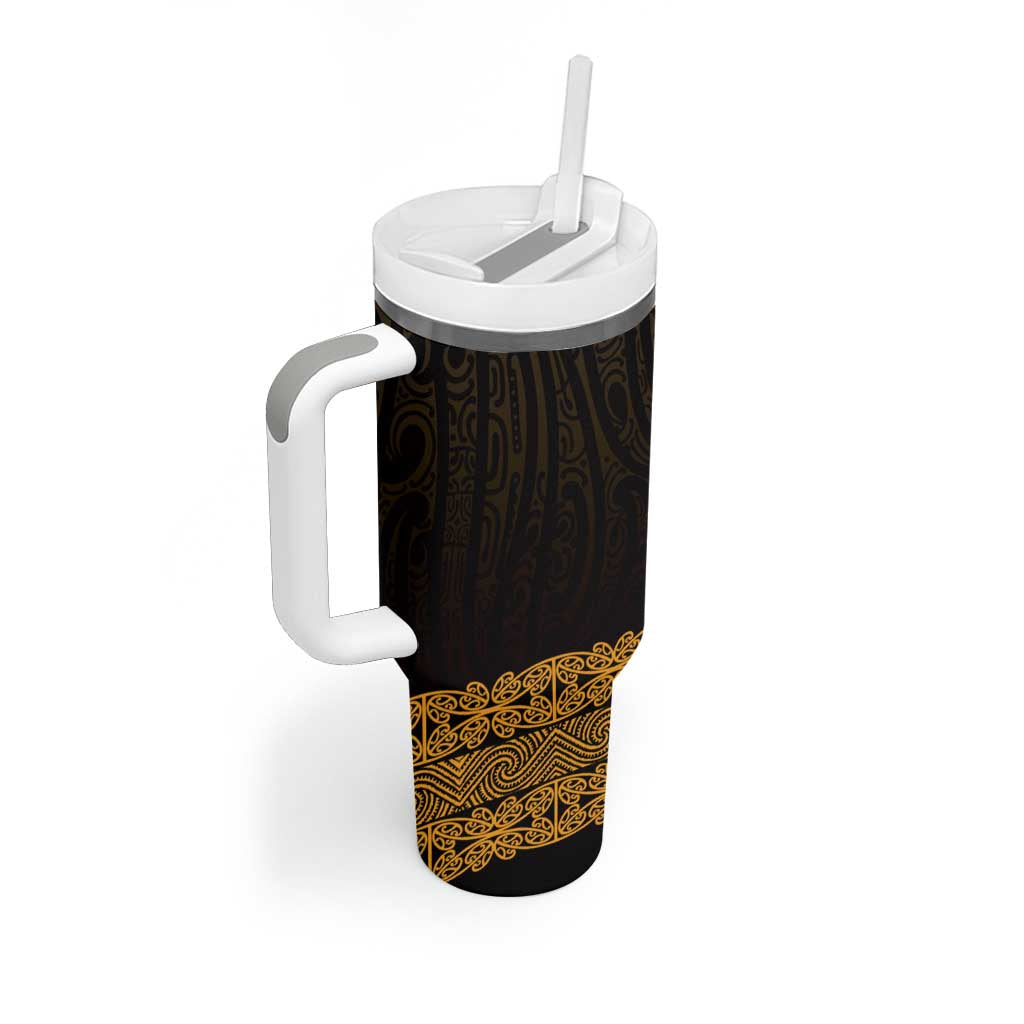 New Zealand Maori Kowhaiwhai Tumbler With Handle Karaka Maui and Mangopare