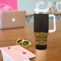 New Zealand Maori Kowhaiwhai Tumbler With Handle Karaka Maui and Mangopare