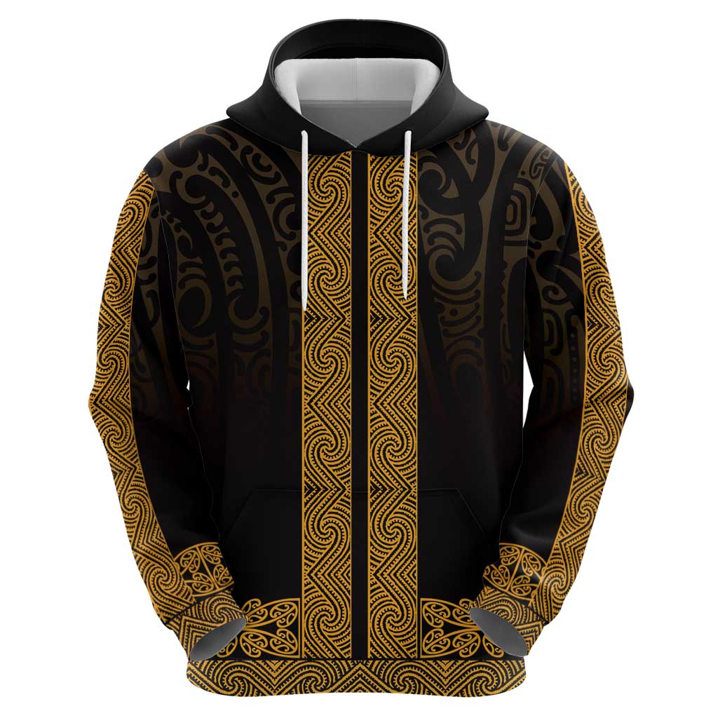 New Zealand Maori Kowhaiwhai Zip Hoodie Karaka Maui and Mangopare