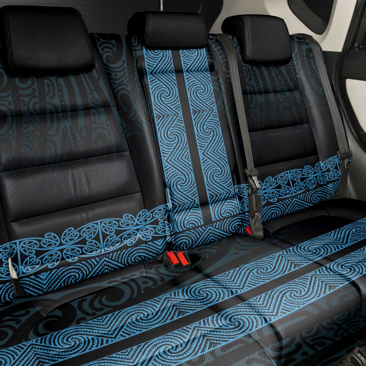 New Zealand Maori Kowhaiwhai Back Car Seat Cover Kikorangi Maui and Mangopare