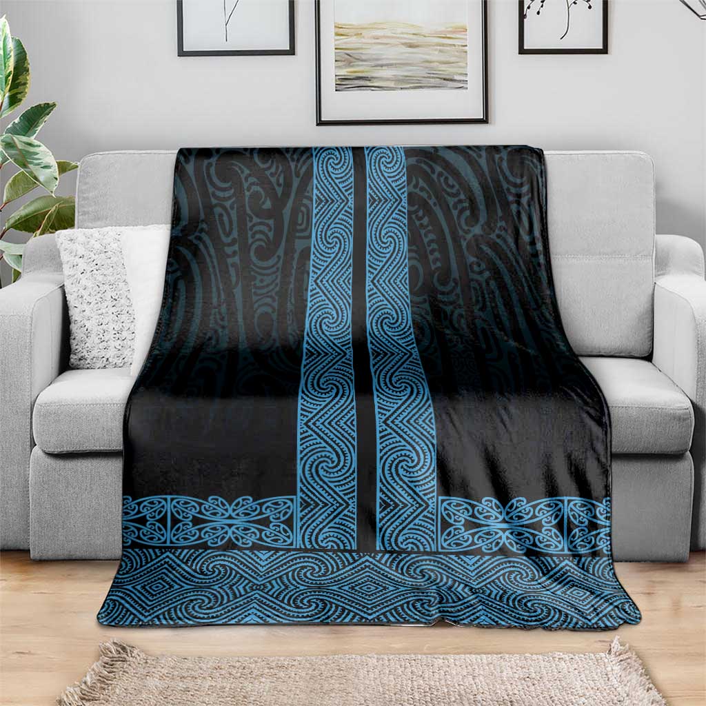 New Zealand Maori Kowhaiwhai Blanket Kikorangi Maui and Mangopare