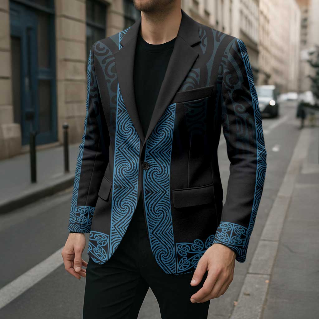 New Zealand Maori Kowhaiwhai Blazer Kikorangi Maui and Mangopare - Polynesian Pride
