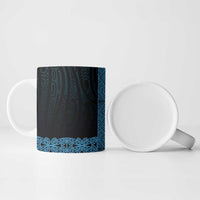 New Zealand Maori Kowhaiwhai Ceramic Mug Kikorangi Maui and Mangopare - Polynesian Pride