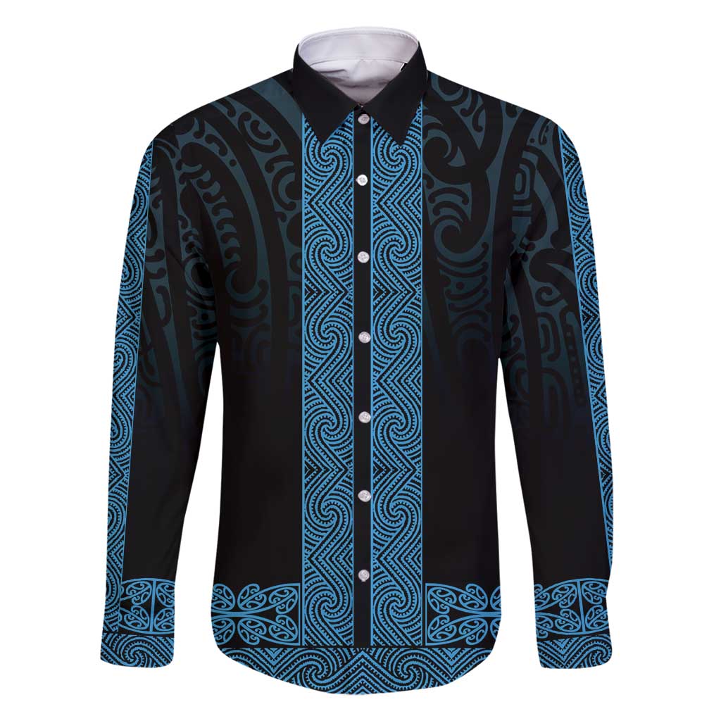 New Zealand Maori Kowhaiwhai Family Matching Off Shoulder Maxi Dress and Hawaiian Shirt Kikorangi Maui and Mangopare