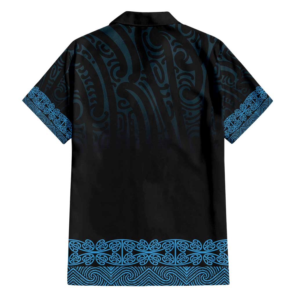 New Zealand Maori Kowhaiwhai Family Matching Puletasi and Hawaiian Shirt Kikorangi Maui and Mangopare