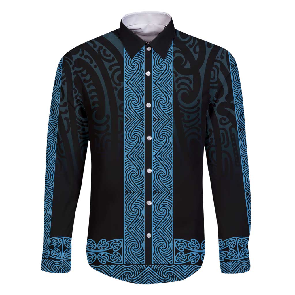 New Zealand Maori Kowhaiwhai Family Matching Short Sleeve Bodycon Dress and Hawaiian Shirt Kikorangi Maui and Mangopare