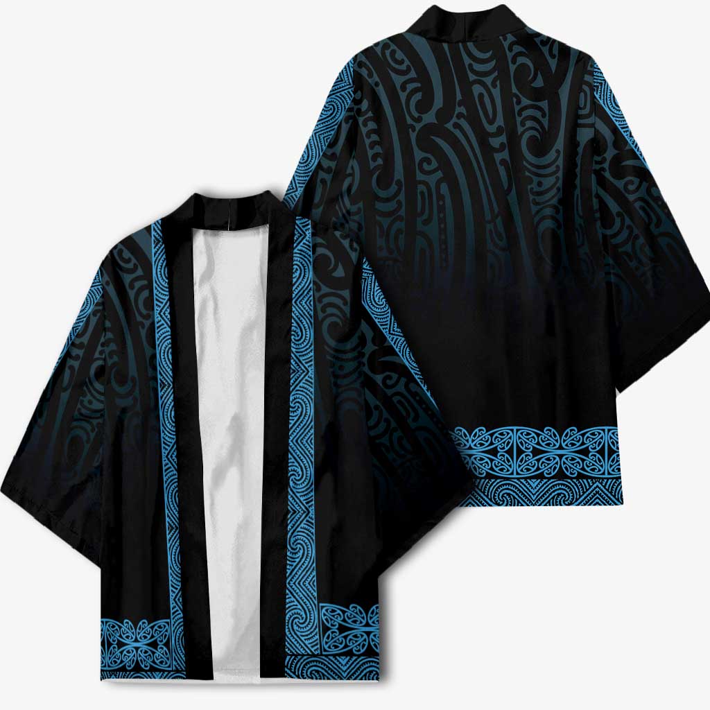 New Zealand Maori Kowhaiwhai Kimono Kikorangi Maui and Mangopare - Polynesian Pride
