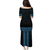 New Zealand Maori Kowhaiwhai Puletasi Kikorangi Maui and Mangopare