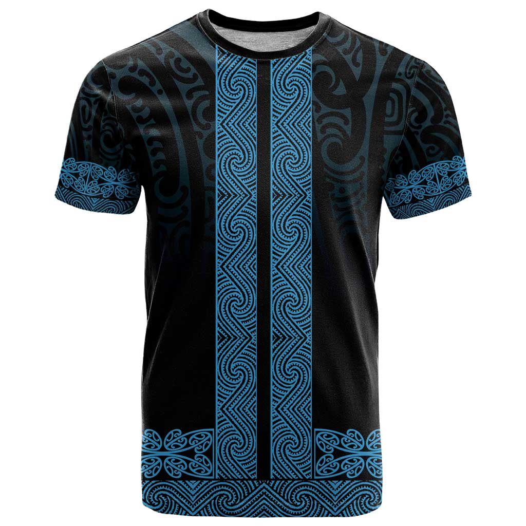 New Zealand Maori Kowhaiwhai T Shirt Kikorangi Maui and Mangopare