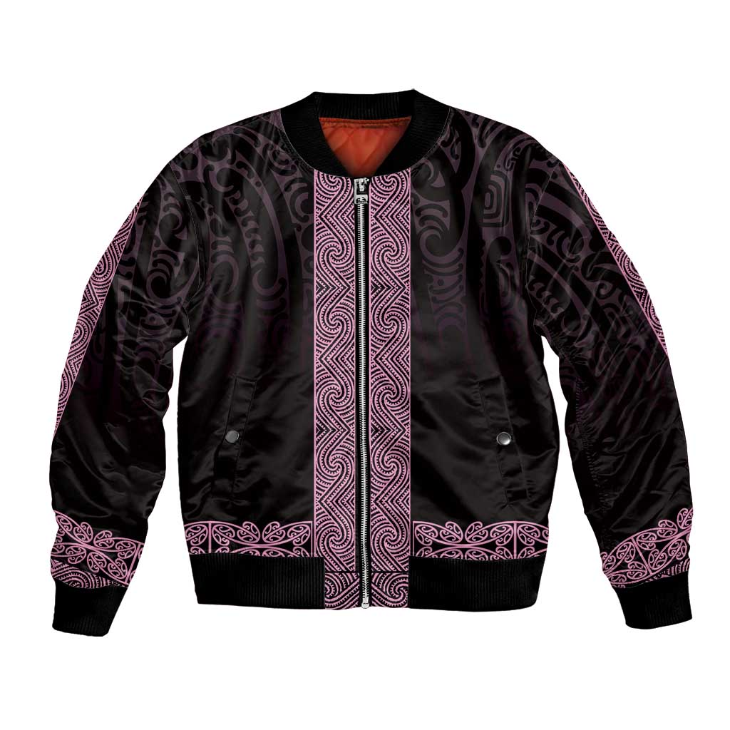 New Zealand Maori Kowhaiwhai Bomber Jacket Mawhero Maui and Mangopare