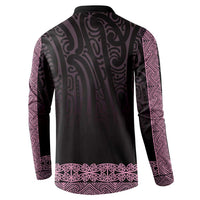 New Zealand Maori Kowhaiwhai Button Sweatshirt Mawhero Maui and Mangopare