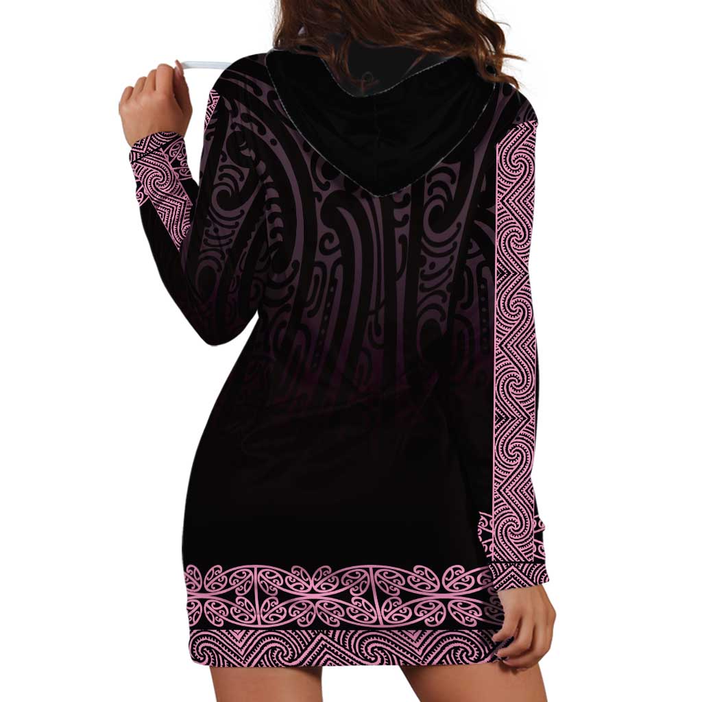 New Zealand Maori Kowhaiwhai Hoodie Dress Mawhero Maui and Mangopare