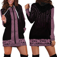 New Zealand Maori Kowhaiwhai Hoodie Dress Mawhero Maui and Mangopare