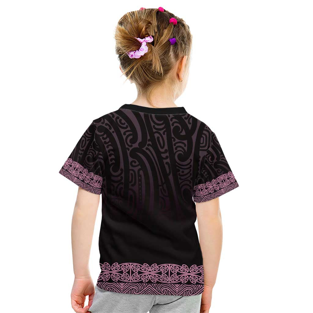 New Zealand Maori Kowhaiwhai Kid T Shirt Mawhero Maui and Mangopare