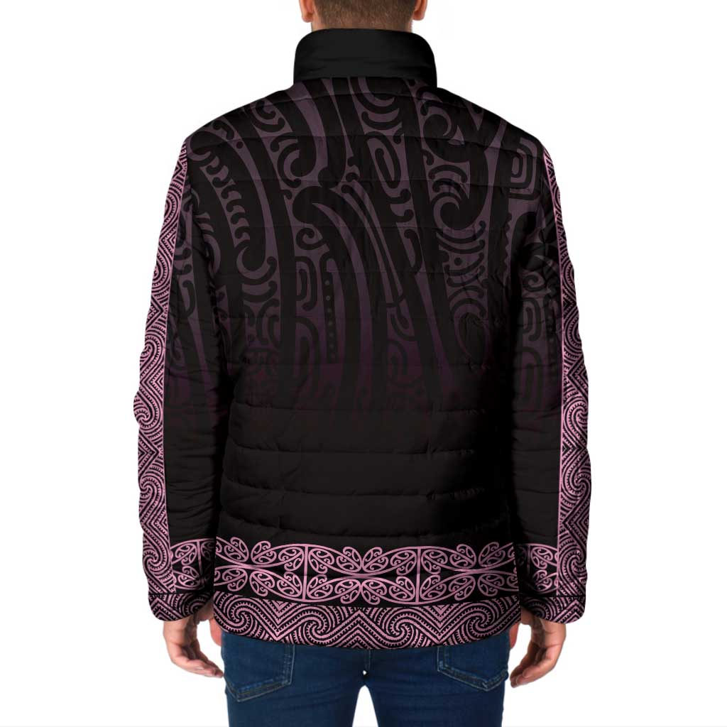 New Zealand Maori Kowhaiwhai Padded Jacket Mawhero Maui and Mangopare - Polynesian Pride
