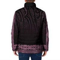 New Zealand Maori Kowhaiwhai Padded Jacket Mawhero Maui and Mangopare - Polynesian Pride