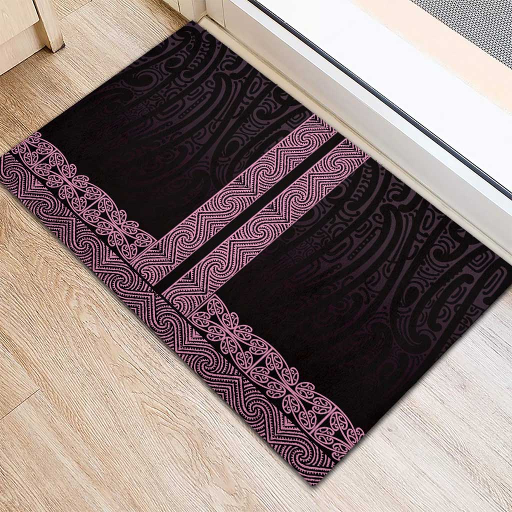 New Zealand Maori Kowhaiwhai Rubber Doormat Mawhero Maui and Mangopare