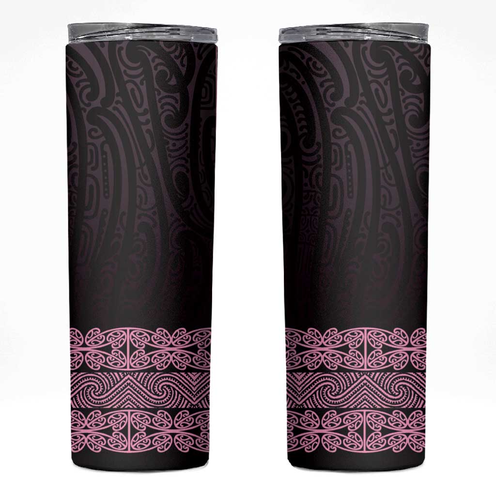 New Zealand Maori Kowhaiwhai Skinny Tumbler Mawhero Maui and Mangopare