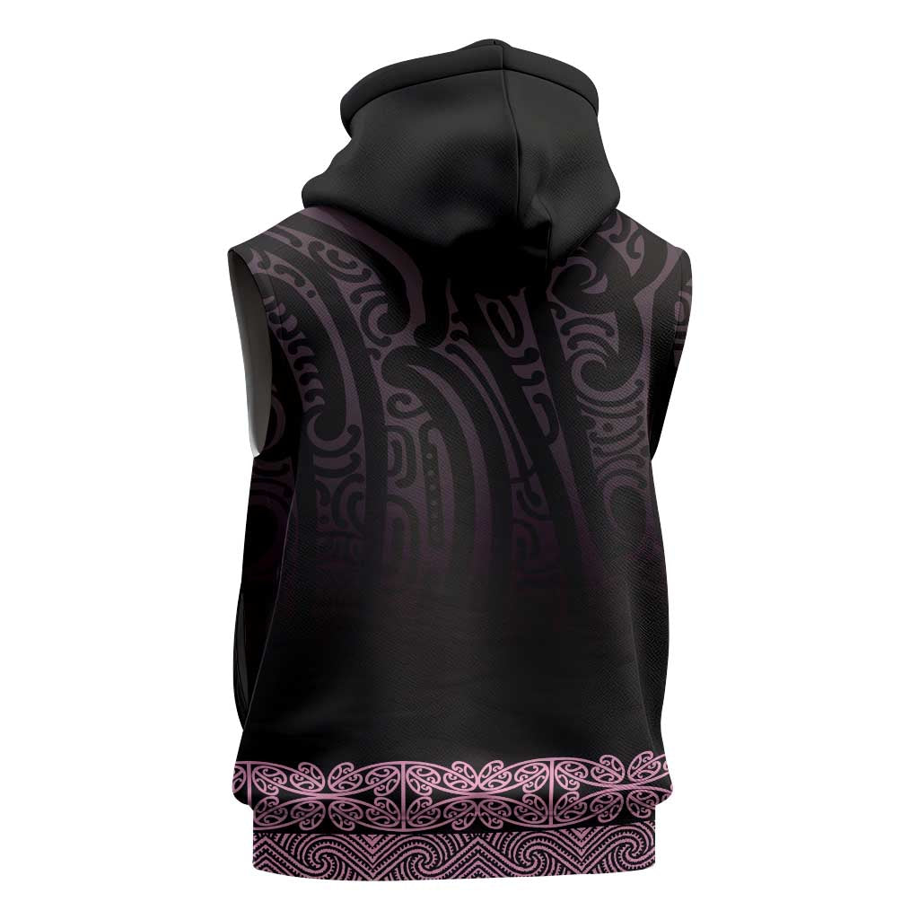 New Zealand Maori Kowhaiwhai Sleeveless Hoodie Mawhero Maui and Mangopare - Polynesian Pride