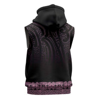 New Zealand Maori Kowhaiwhai Sleeveless Hoodie Mawhero Maui and Mangopare - Polynesian Pride