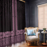 New Zealand Maori Kowhaiwhai Window Curtain Mawhero Maui and Mangopare