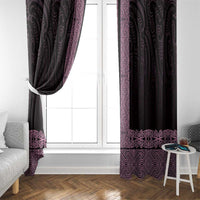 New Zealand Maori Kowhaiwhai Window Curtain Mawhero Maui and Mangopare