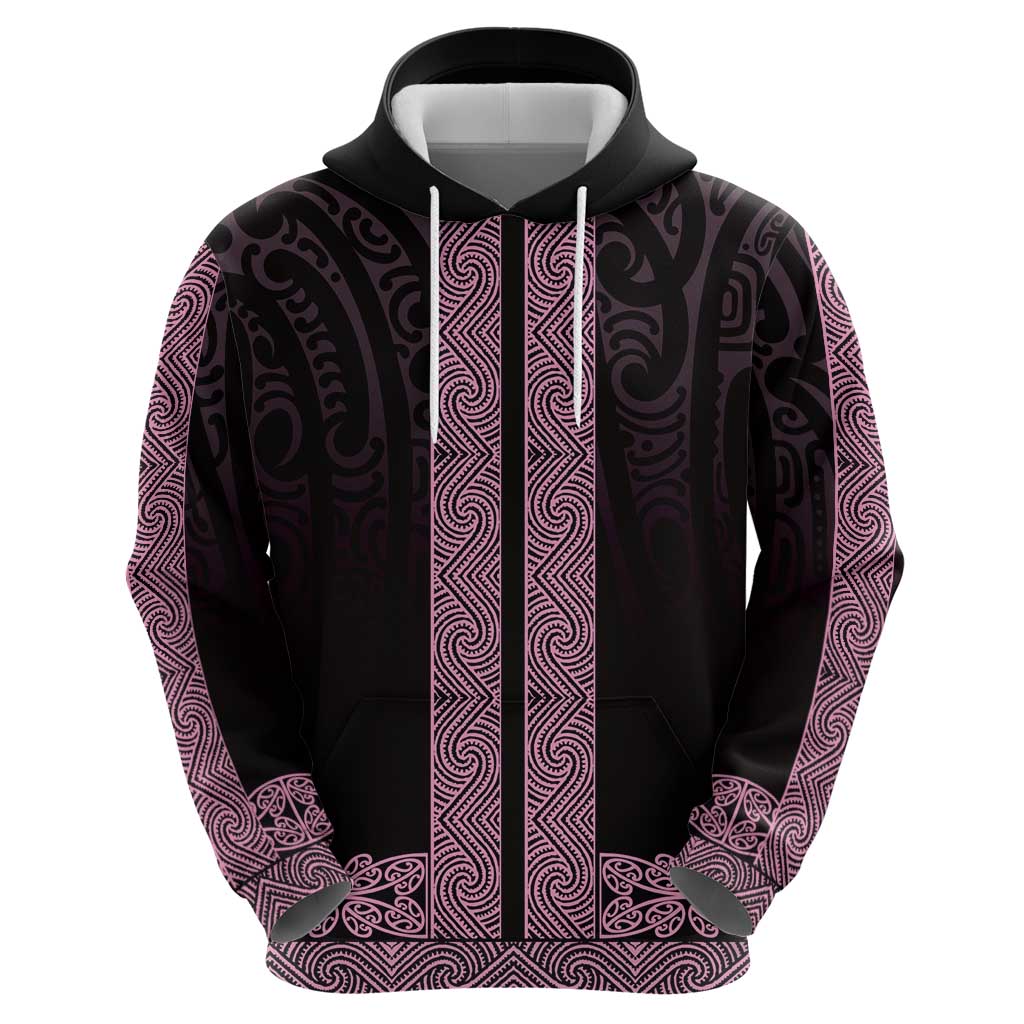 New Zealand Maori Kowhaiwhai Zip Hoodie Mawhero Maui and Mangopare