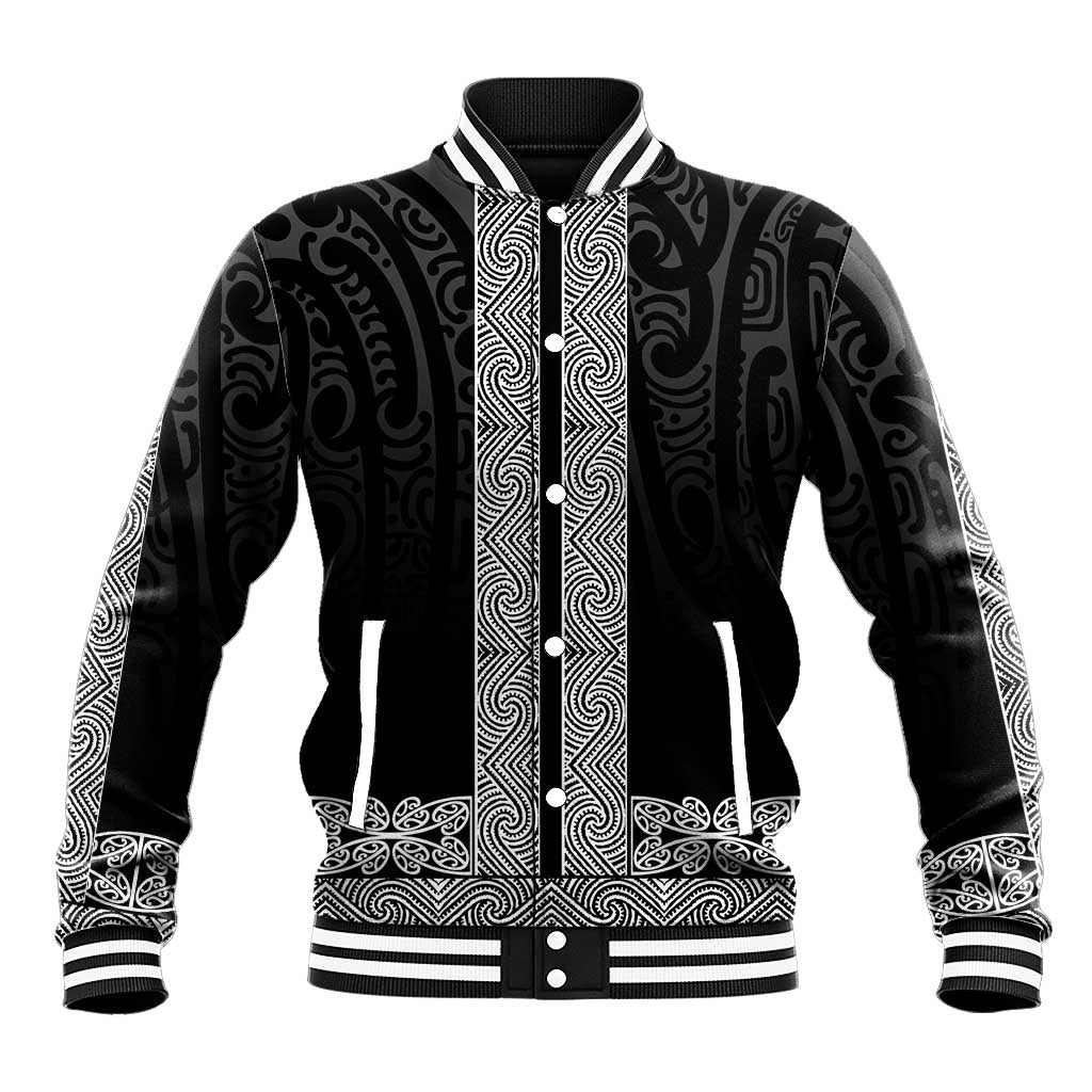 New Zealand Maori Kowhaiwhai Baseball Jacket Pango Maui and Mangopare